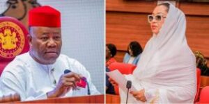 Natasha accuses Akpabio of sexual harassment, Senate President denies claim.