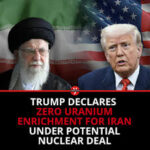 JUST IN: President Trump says the US “WILL NOT ALLOW ANY ENRICHMENT OF URANIUM” by Iran.